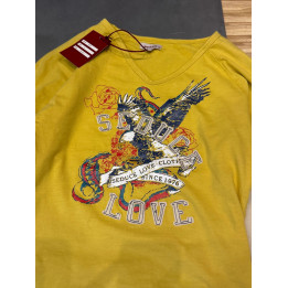 Vintage koszulka typu ed hardy audigier print tattoo swag y2k indie sleaze