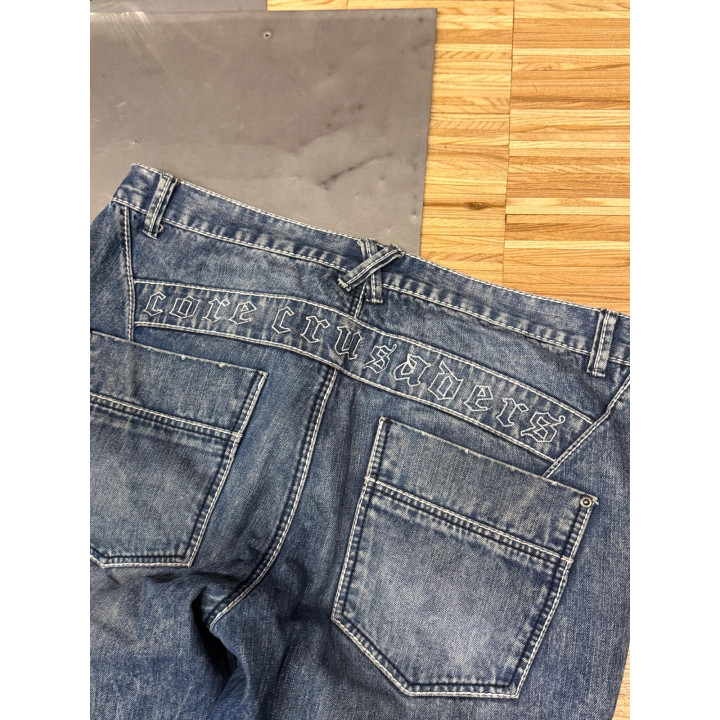 Vintage spodnie jeansowe fat stitch swag retro y2k indie sleaze saga drip