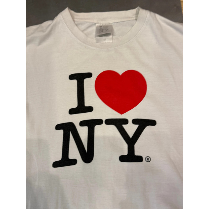 I Love NY New York vintage koszulka z nadrukiem retro souvenir funny swag slim