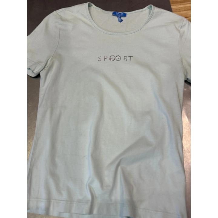 Escada Vintage t-shirt koszulka z kryształkami wysadzana y2k indie sleaze slim